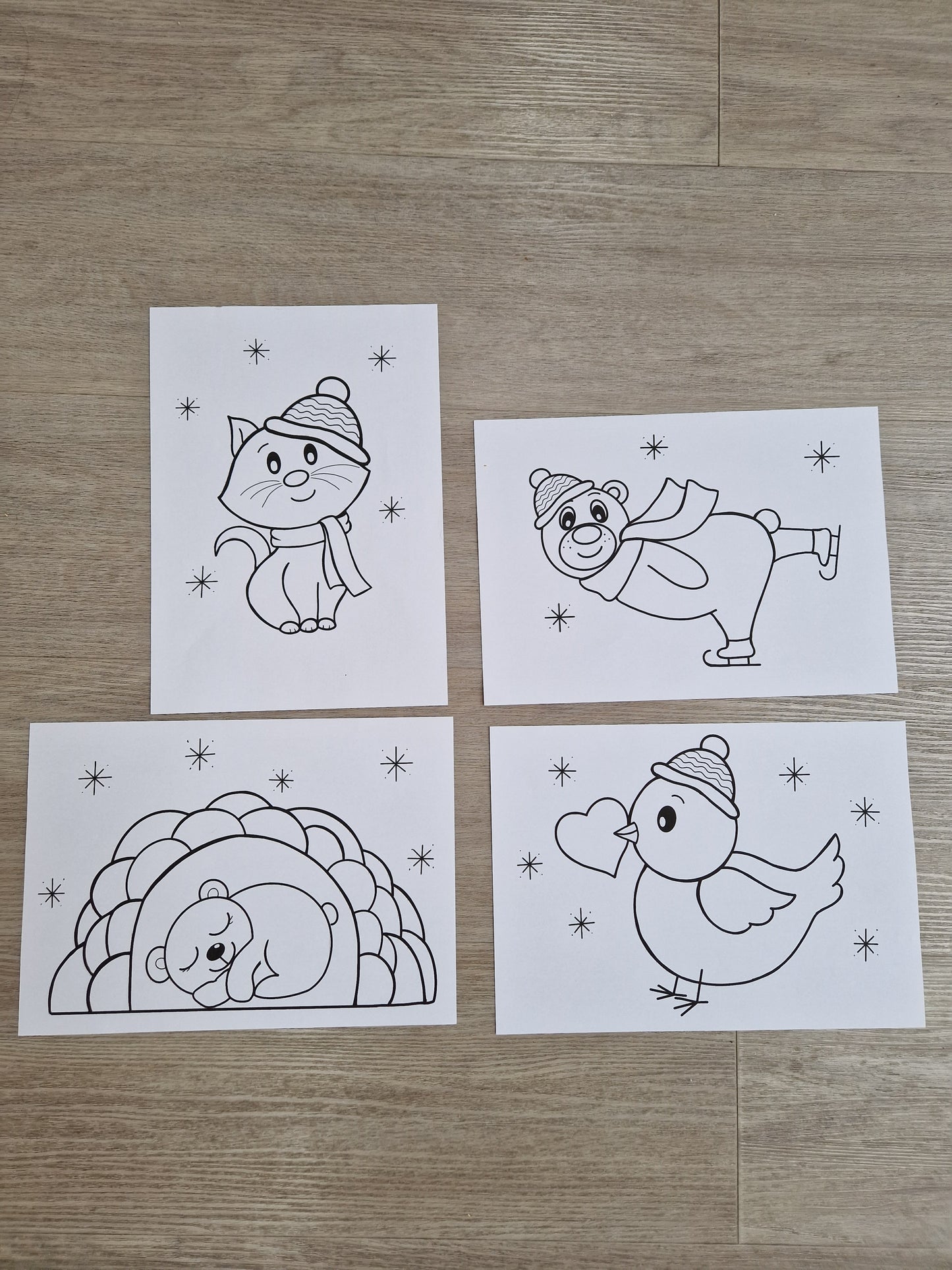 10x Winter Coloring Templates