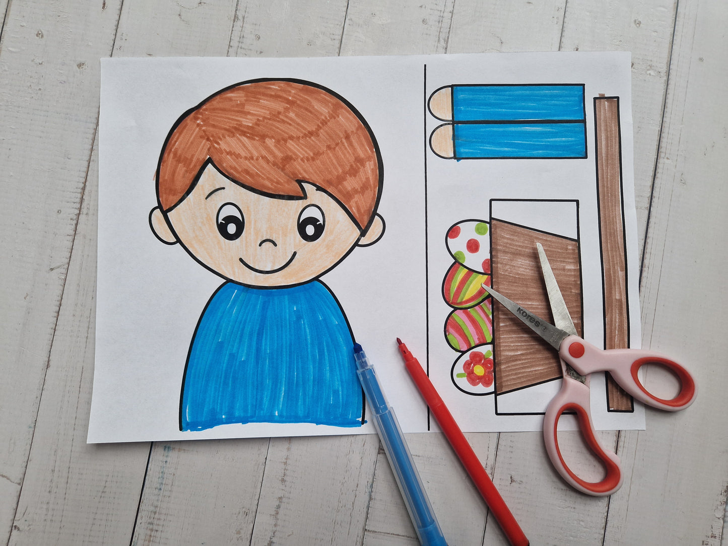 Kids with egg basket