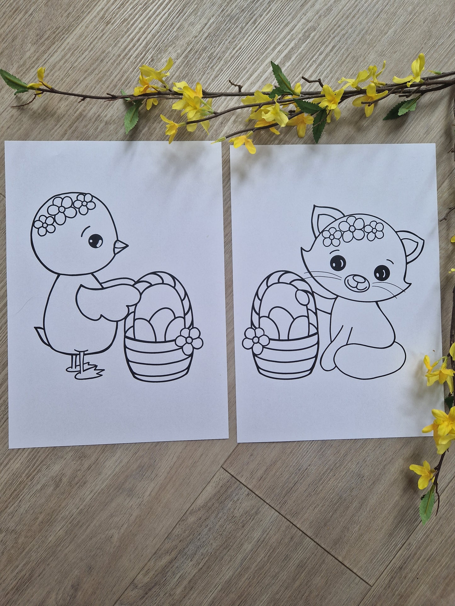 10 Easter Coloring templates