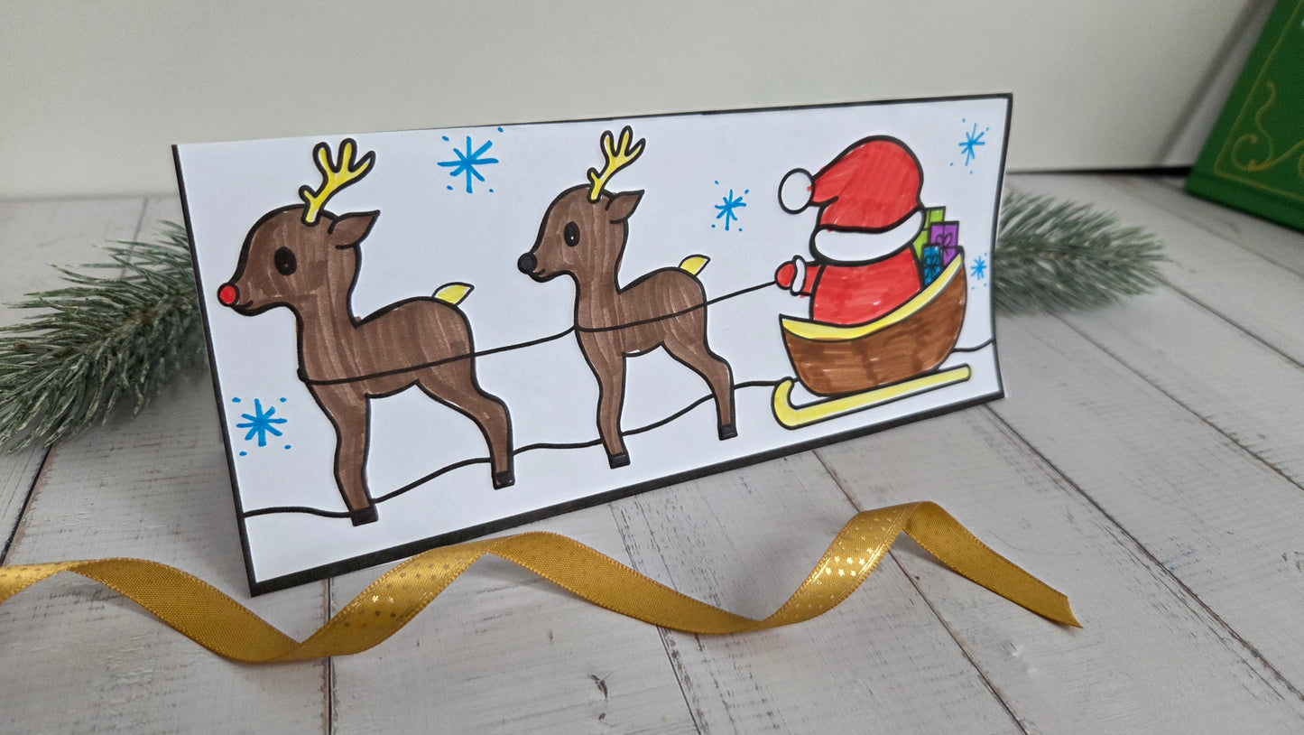 Santa Claus and reindeer