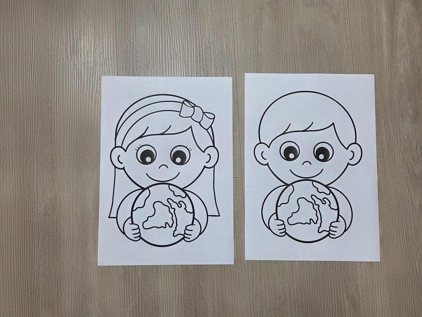 Earth day, coloring templates