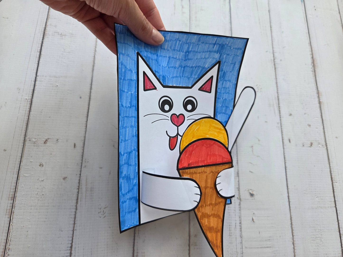 Cat with ice cream