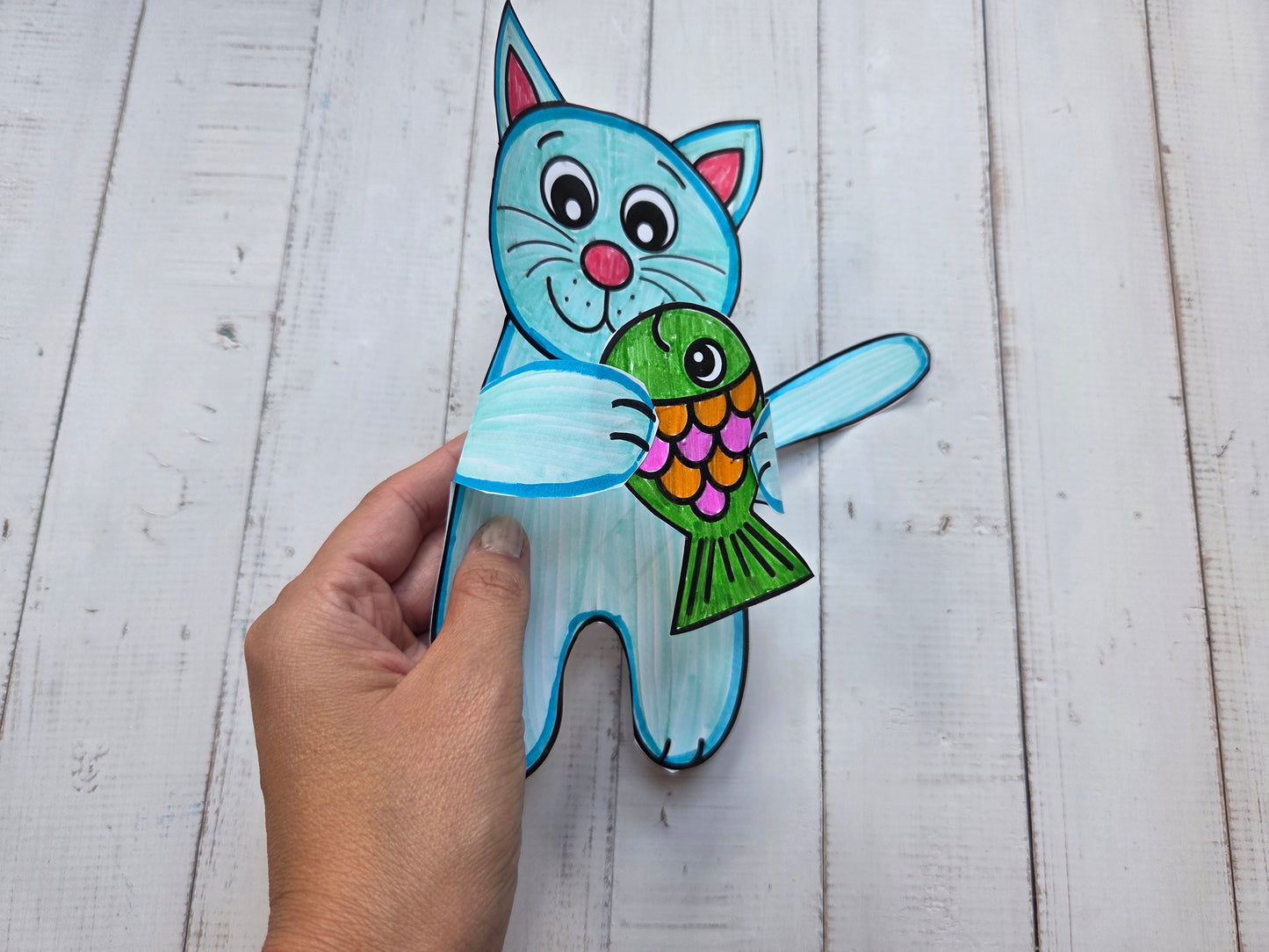 Kitten with fish