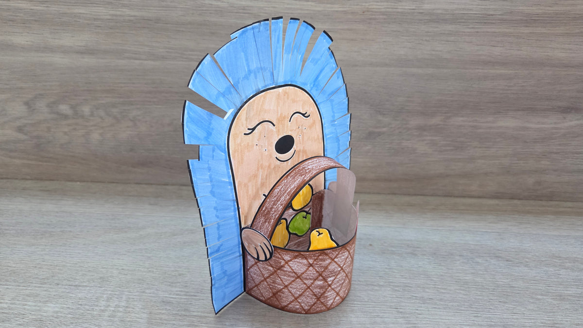 Hedgehog with basket