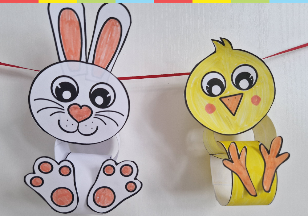 Easter Chain Bunny and Chicken