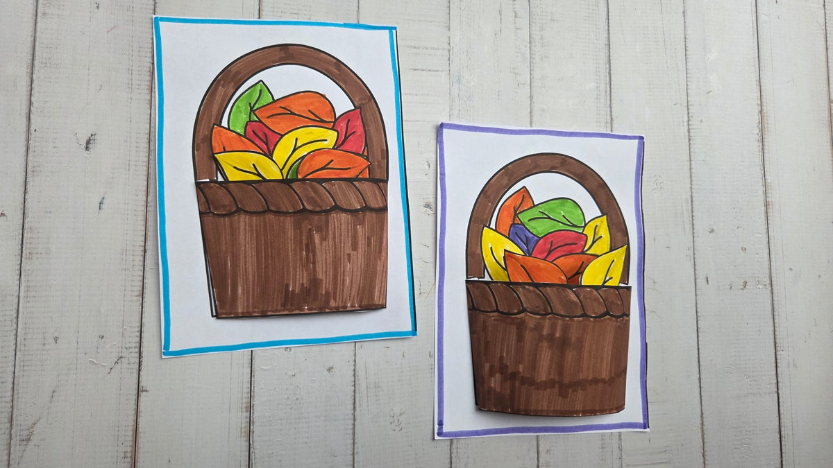 Autumn Leaf Basket – finished autumn paper craft