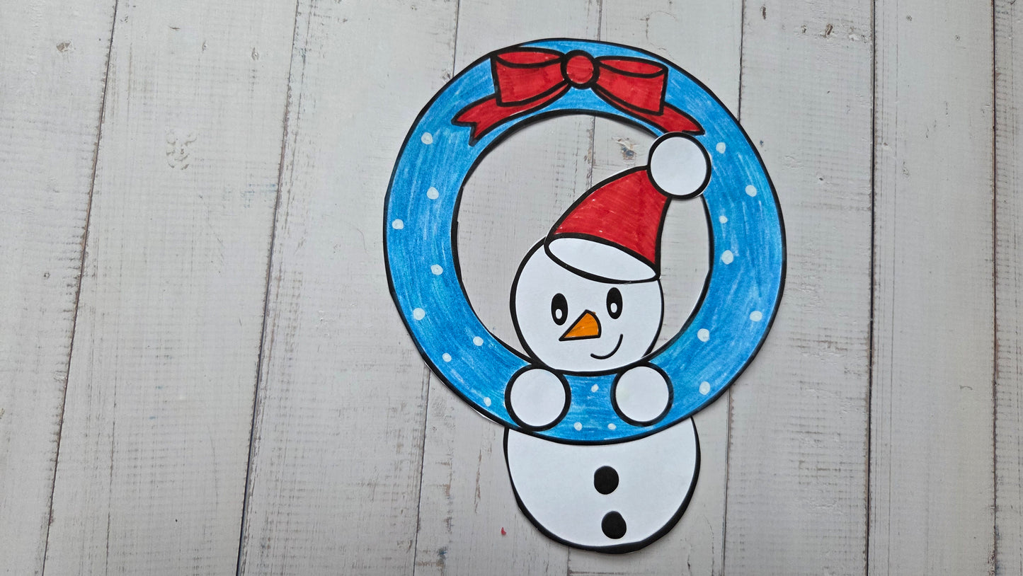 Wreath with snowman