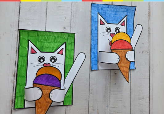 Cat with ice cream
