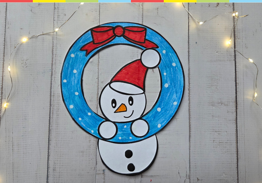 Wreath with snowman