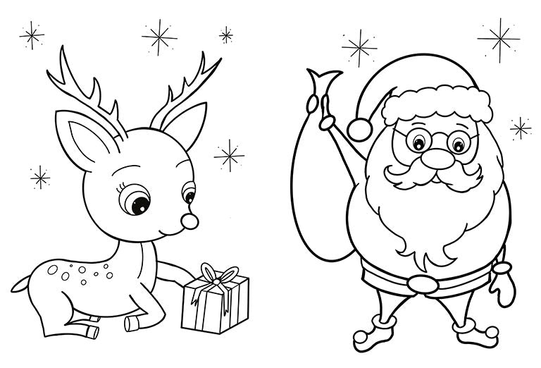 eBook 40 Christmas Coloring Templates + Advent Calendar Bonus 🎄 (Free in Membership)