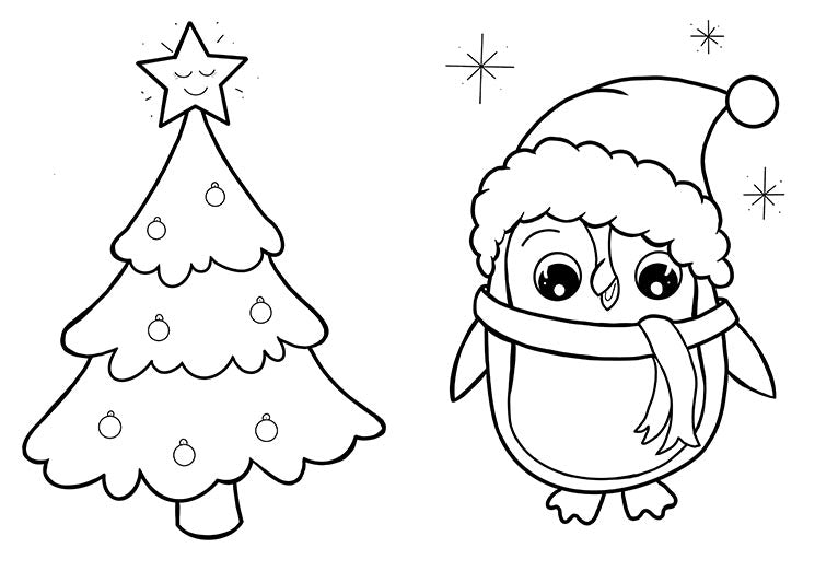 eBook 40 Christmas Coloring Templates + Advent Calendar Bonus 🎄 (Free in Membership)